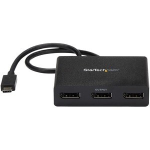 StarTech.com USB-C auf 3x DisplayPort MST Hub, Multi-Monitor Adapter/Splitter, 3x 1080p 30Hz, nur Windows, Thunderbolt 3/4