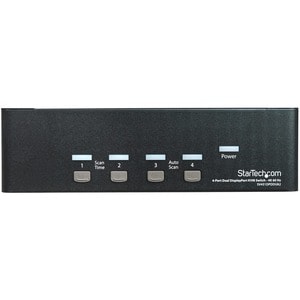 StarTech.com 4 Port Dual DisplayPort KVM Switch - DisplayPort 1.2 KVM - 4K 60Hz - 4 Computer - 1 Lokaler Benutzer(n) - 384