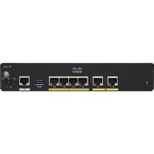 Cisco 900 C921-4P Router - 6 Anschlüsse - Management-Port - Gigabit-Ethernet - Desktop, Rackmontage, Untertisch