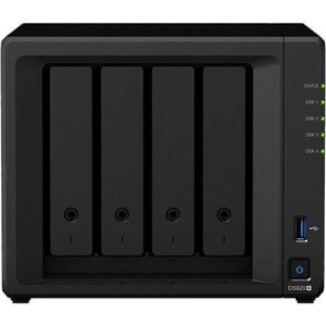 Synology DiskStation DS920+ 4 x Gesamtzahl Einschübe SAN/NAS-Speichersystem Celeron J4125 Quad-Core 2 GHz - 4 GB RAM - DDR
