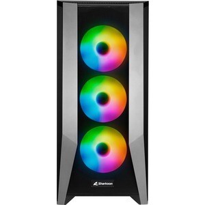 Sharkoon ELITE SHARK TG7M RGB, PC, Schwarz, ATX, EATX, micro ATX, Mini-ITX, Gaming, Multi, Taschenlüfter