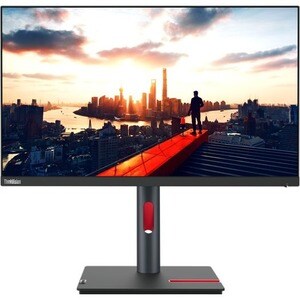 Lenovo ThinkVision P24h-30 24 Zoll Class Webcam WQHD LCD-Monitor - 16:9 Format - Schwarz - 60,5 cm (23,8 Zoll) Viewable - 