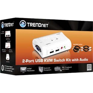 Boîtier de commutation KVM TRENDnet TK-209K - 2 Ordinateur(s) - QXGA, SVGA, VGA - 2048 x 1536 - 2 x USB