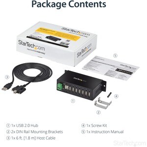 StarTech.com Robuste concentrateur industriel USB 7 ports, montable - 7 Total de ports USB - 7 Port(s) USB 2.0 - PC, Mac