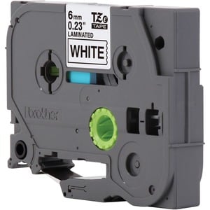 Etikettenband P-touch TZE211 - 6,35 mm Breite - Weiß - Fettbeständig, Schmutzabweisend, Temperaturbeständig - 1 Each