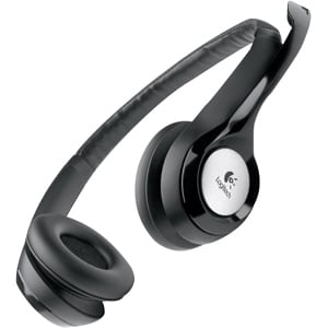 Casque Logitech ClearChat H390 - Filaire - Design Sur tête - Stéréo - Couleur Noir - Binaural - Contour d'Oreille - Fréque