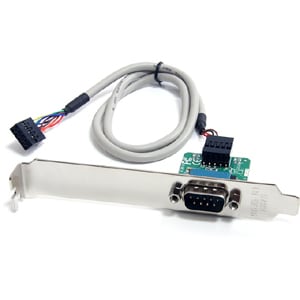 StarTech.com 60cm Internes USB 10 Pin Header auf Serielles RS232/ DB9 Slotblech - USB 2.0 - Schwarz, Grün, Silber