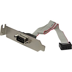 StarTech.com 9-pin seriell Stecker auf 10-pin Mainboard Header LP Slotblech - Grau