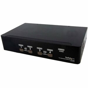 StarTech.com 4 Port DisplayPort USB KVM Switch mit Audio - DisplayPort Desktop KVM Umschalter - 4 Computer - 1 Lokaler Ben