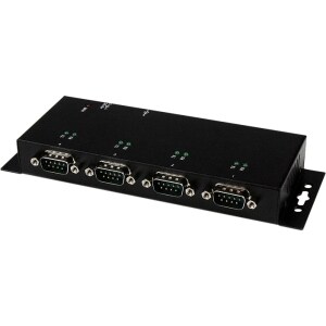 StarTech.com 4 Port USB auf Seriell RS232 Adapter Hub - Industriell DIN-Schienen/ Wandmontagefähig - USB - PC, Mac, Linux 