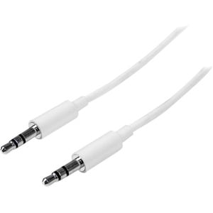 StarTech.com 2m Stereo Audiokabel 3,5mm Klinke - Stecker/Stecker - Weiß - Cable for Audiogerät, iPod, iPad, iPhone - Weiß