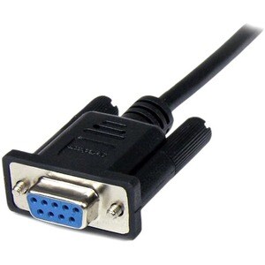 StarTech.com 2m Seriell DB9 RS-232 Nullmodemkabel - Schwarz - St/Bu - Cable for Modem, PC - Abschirmung - 28 AWG - Schwarz