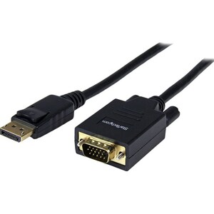 StarTech.com Adaptateur DisplayPort vers VGA - Câble Display Port Mâle VGA Mâle 1920x1200 - Noir 1,8m - 2e bout: 1 x 15-pi