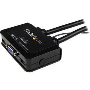 StarTech.com 2 Port VGA USB KVM Switch Kabel - VGA KVM Umschalter USB Powered mit Fernumschaltung - 2 Computer - 1 Lokaler