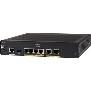 Cisco 900 C921-4P Router - 6 Anschlüsse - Management-Port - Gigabit-Ethernet - Desktop, Rackmontage, Untertisch