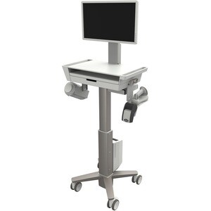 Ergotron CareFit Medizinische Warenkorb - 1 Schubfach - 9,07 kg Kapazität - 3 Rollen - 10,16 cm (4 Zoll) Rollengröße - Alu