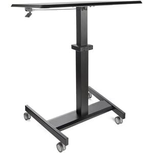 StarTech.com STSCART2 Höhenverstellbarer Schreibtisch - Sit Stand Workstation -Ergonomischer Stehpult mit Rollen - Rechtec