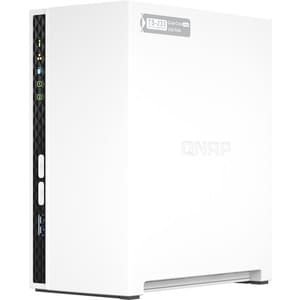 QNAP TS-233 2 x Gesamtzahl Einschübe SAN/NAS-Speichersystem - 4 GB Größe Flash-Speicher Cortex A15 2 GHz - 2 GB RAM Turm -
