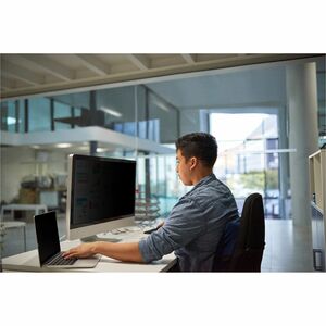 Filtre de confidentialité pour écran 3M Anti-éblouissement Noir, Mat - Pour 61 cm (24") Écran large LCD Moniteur - 16:10 -
