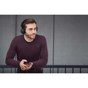 Jabra Evolve2 65 Link380 USB-C MS Stereo Headset inkl. Ladestation - Schwarz - Kabellos - Ohraufliegend - Bluetooth