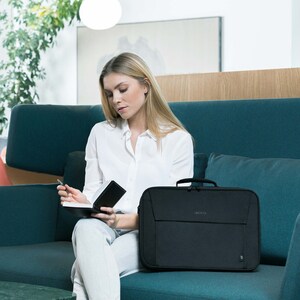 Sacoche de transport Dicota Eco pour 38,1 cm (15") à 43,9 cm (17,3") Ordinateur Portable - Noir - 300D polyéthylène téréph
