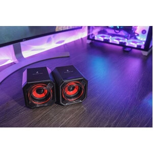 SureFire Gator Eye, 2.0 Kanäle, Kabelgebunden, 2,5 W, 80 - 20000 Hz, 3 Ohm, Schwarz, Rot