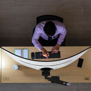 HX Monitor Arm mit HeavyDuty-Gelenk in Schwarz, Monitorhalterung / Displayhalterung für Tischmontage  mit patentierter CF-