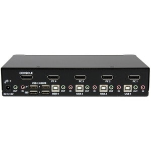 StarTech.com Commutateur KVM DisplayPort USB 4 ports avec audio - 4 Ordinateur(s) - 1 Utilisateur(s) local - WQXGA - 3840 