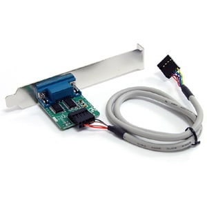 StarTech.com 60cm Internes USB 10 Pin Header auf Serielles RS232/ DB9 Slotblech - USB 2.0 - Schwarz, Grün, Silber