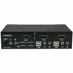 StarTech.com 2 Port DisplayPort USB KVM Switch - DisplayPort KVM Umschalter mit Audio - 2 Computer - 1 Lokaler Benutzer(n)