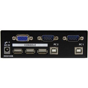 StarTech.com 2 Port VGA USB KVM Switch - VGA KVM Umschalter inkl. Kabel - 2 Computer - VGA, SVGA - 1920 x 1440 - 1U