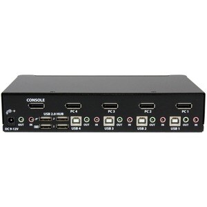 StarTech.com 4 Port DisplayPort USB KVM Switch mit Audio - DisplayPort Desktop KVM Umschalter - 4 Computer - 1 Lokaler Ben