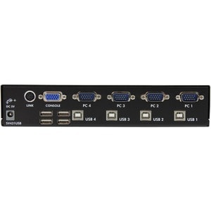 StarTech.com 4 Port VGA USB KVM Switch mit Hub - Professioneller VGA KVM Umschalter - 4 Computer - 1 Lokaler Benutzer(n) -