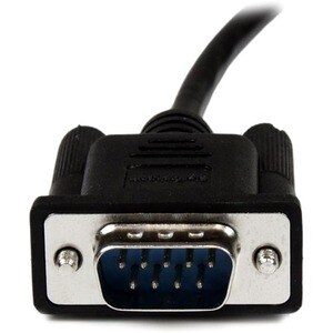 StarTech.com 2m Seriell DB9 RS-232 Nullmodemkabel - Schwarz - St/Bu - Cable for Modem, PC - Abschirmung - 28 AWG - Schwarz