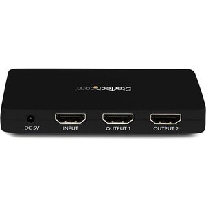StarTech.com 2 Port HDMI 4k Video Splitter - 1x2 HDMI Verteiler mit Aluminiumgehäuse - 4k @ 30 Hz - bis 30 Hz - 3840 × 216