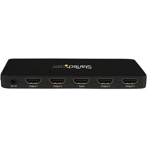 StarTech.com 4 Port HDMI 4k Video Splitter - 1x4 HDMI Verteiler mit Aluminiumgehäuse - 4k @ 30 Hz - bis 30 Hz - 1 x HDMI E