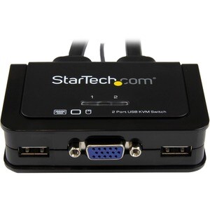 StarTech.com 2 Port VGA USB KVM Switch Kabel - VGA KVM Umschalter USB Powered mit Fernumschaltung - 2 Computer - 1 Lokaler