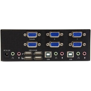 StarTech.com 2 Port KVM Switch mit Dual-VGA und 2-fach USB Hub - USB 2.0 - 2 Computer - 1 Lokaler Benutzer(n) - 1920 x 120