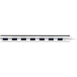 StarTech.com Hub USB 3.0 compact à 7 ports avec câble intégré - Concentrateur USB 3.0 avec boîtier en aluminium - Argent -