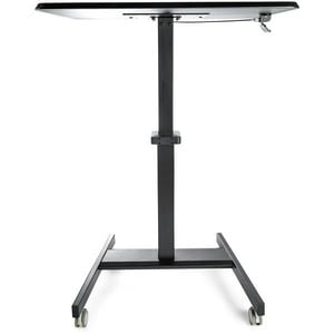 StarTech.com STSCART2 Höhenverstellbarer Schreibtisch - Sit Stand Workstation -Ergonomischer Stehpult mit Rollen - Rechtec