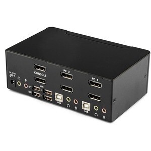StarTech.com Commutateur KVM 2 Ports DisplayPort, USB et Audio - Switch KVM - 2560x1600 - 2 Ordinateur(s) - 1 Utilisateur(