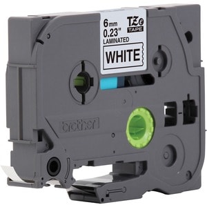 Etikettenband P-touch TZE211 - 6,35 mm Breite - Weiß - Fettbeständig, Schmutzabweisend, Temperaturbeständig - 1 Each