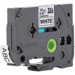 Etikettenband P-touch TZE231 - 11,94 mm Breite - Rechteck - Weiß - 1 Each - Fettbeständig, Schmutzabweisend, Temperaturbes