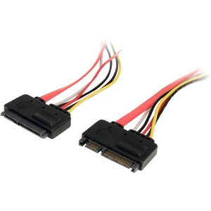 StarTech.com Câble d'extension pour données et alimentation SATA 22 broches 30 cm - 2e bout: 1 x 22-pin SATA - Female - Ra