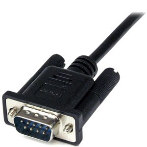 StarTech.com 2m Seriell DB9 RS-232 Nullmodemkabel - Schwarz - St/Bu - Cable for Modem, PC - Abschirmung - 28 AWG - Schwarz
