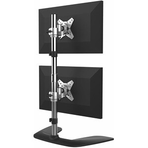 Monitorhalterung für zwei vertikal gestapelte Monitore, Ergonomischer Monitorarm für zwei VESA Monitore bis zu 27" und 8 k