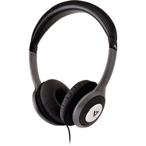 V7 Deluxe Stereo-Kopfhörer mit Lautstärkeregelung, leichtes Headset für iPad, iPhone, iPod, Tablet, Smartphone, Laptop, Co