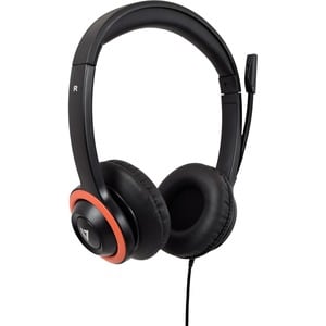 V7 Safe Sound HA530E Kabel Kopfbügel, Auf den Ohren Stereo Headset - Schwarz, Rot - Binaural - Ohrumschließend - 20 Hz bis