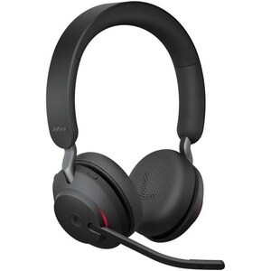 Jabra Evolve2 65 Link380 USB-A UC Stereo Headset - Schwarz - Kabellos - Ohraufliegend - Bluetooth