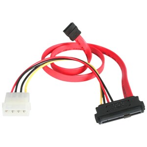 StarTech.com Câble Adaptateur SAS SFF 8482 vers SATA avec Alimentation LP4 - 46 cm - 2e bout: 1 x LP4 Power - Male, 1 x 29